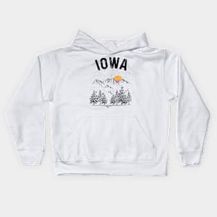 Iowa State Vintage Retro Kids Hoodie